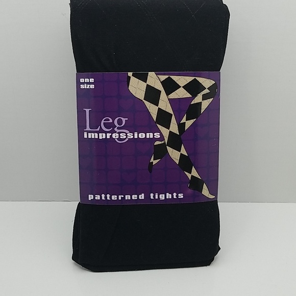 Leg Impressions Printed Tights One Size - Picture 1 of 2